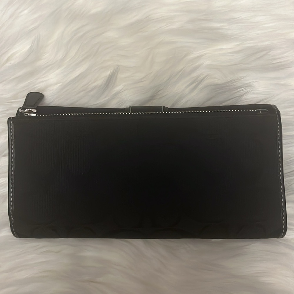 Coach canvas wallet full size.